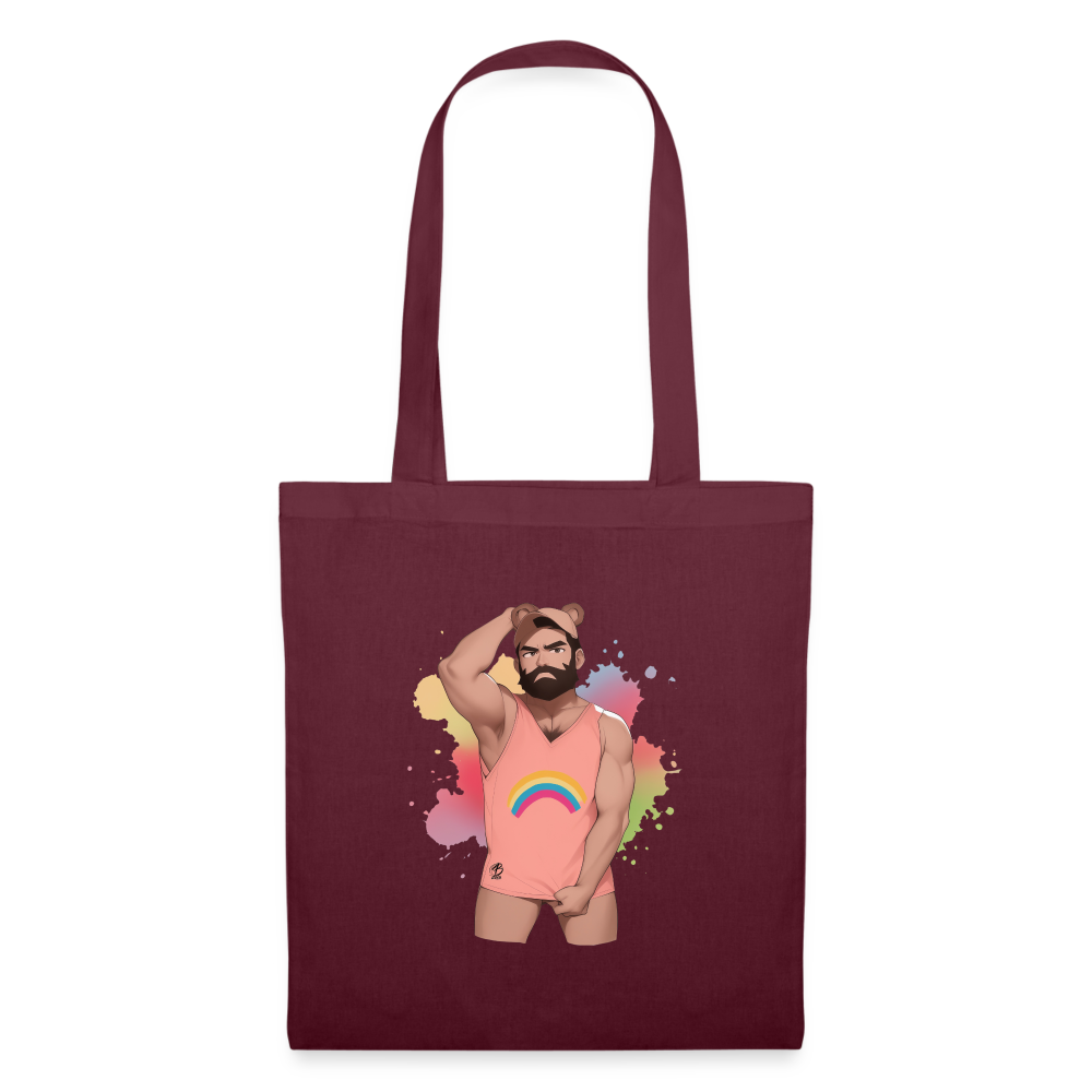 Bozzix Rainbow Boy Tote Bag - burgundy