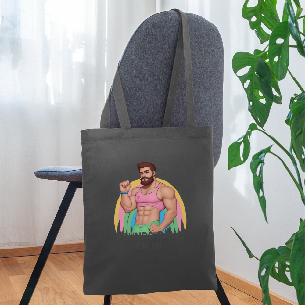 Bozzix Sounds Gay, I'm In Tote Bag - graphite grey