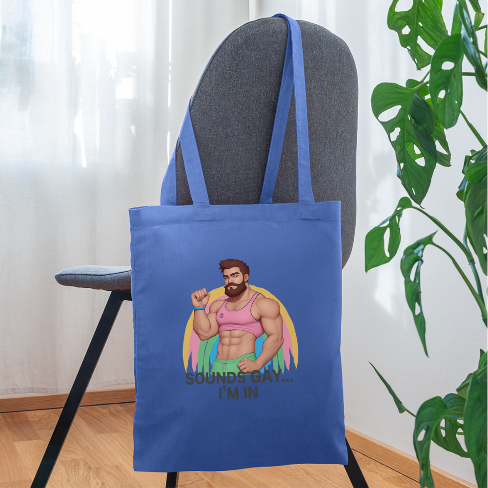 Bozzix Sounds Gay, I'm In Tote Bag - light blue