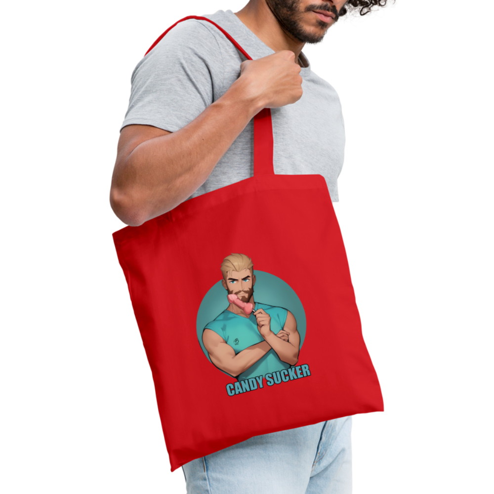 "Candy Sucker" Tote Bag - red