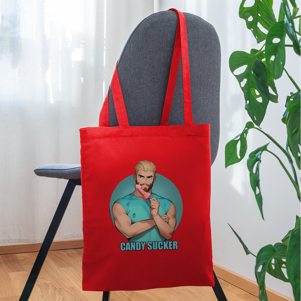 "Candy Sucker" Tote Bag - red