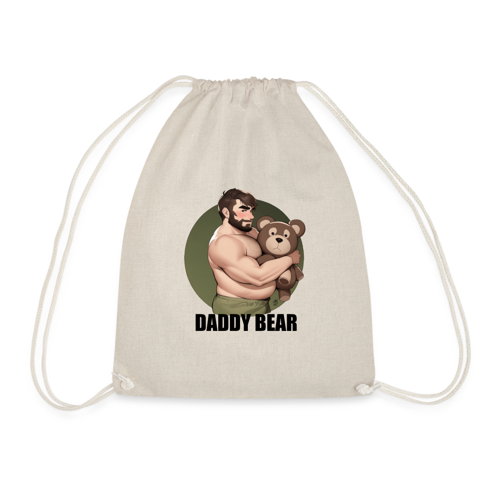 "Daddy Bear" Drawstring Bag - nature