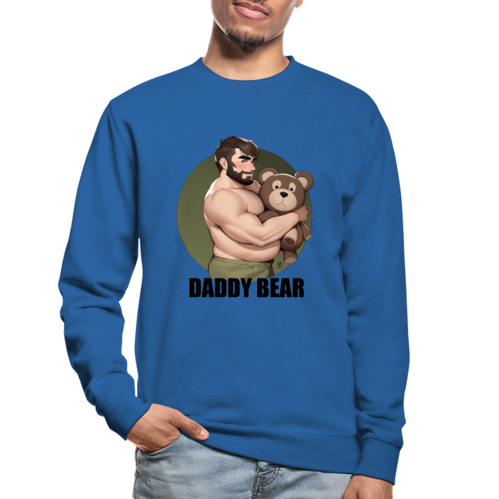 "Daddy Bear" Sweatshirt With Lettering - royal blue