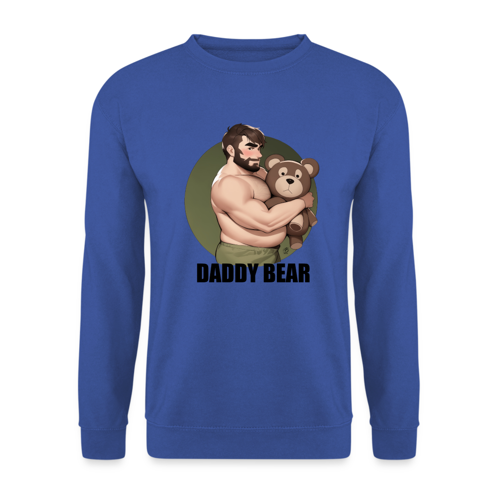 "Daddy Bear" Sweatshirt With Lettering - royal blue