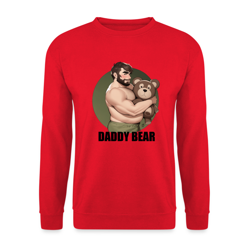 "Daddy Bear" Sweatshirt With Lettering - red