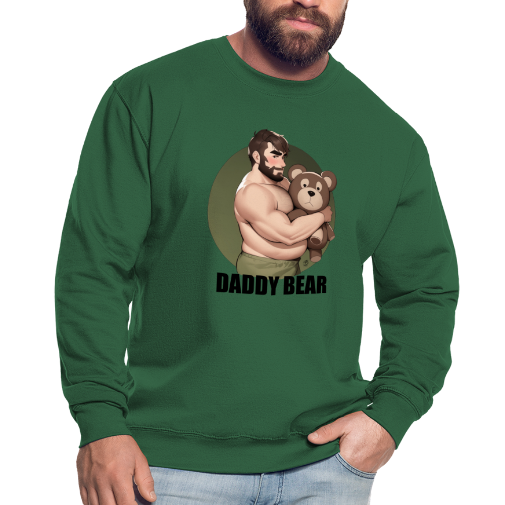 "Daddy Bear" Sweatshirt With Lettering - green