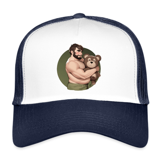 "Daddy Bear" Trucker Cap - white/navy