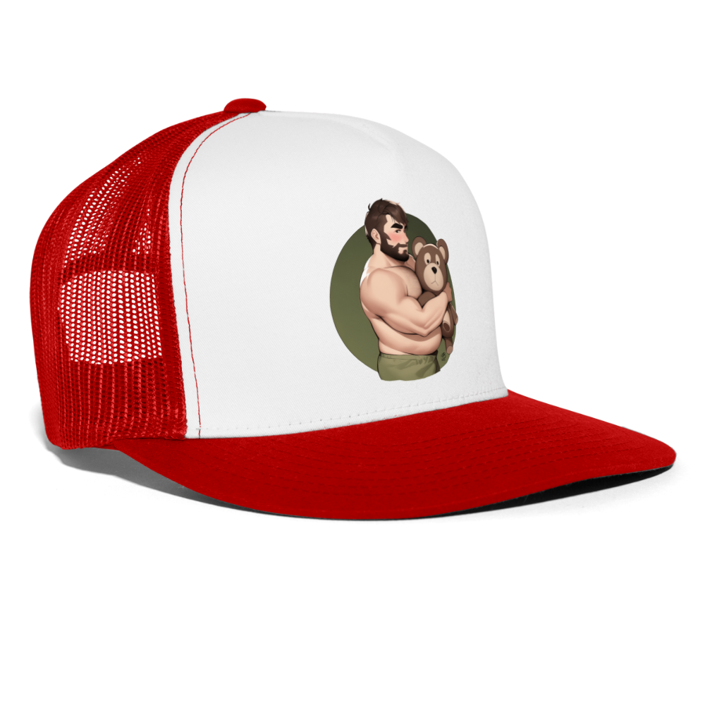 "Daddy Bear" Trucker Cap - white/red