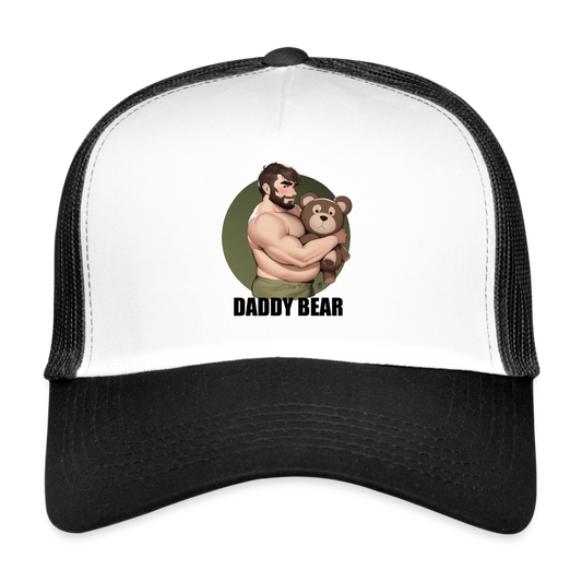 "Daddy Bear" Trucker Cap Witz Lettering - white/black