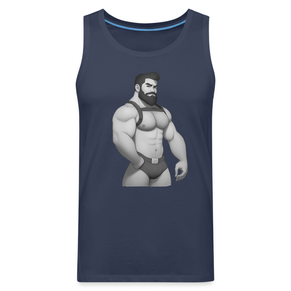 "Harness Daddy Black & White" Premium Tank Top - navy