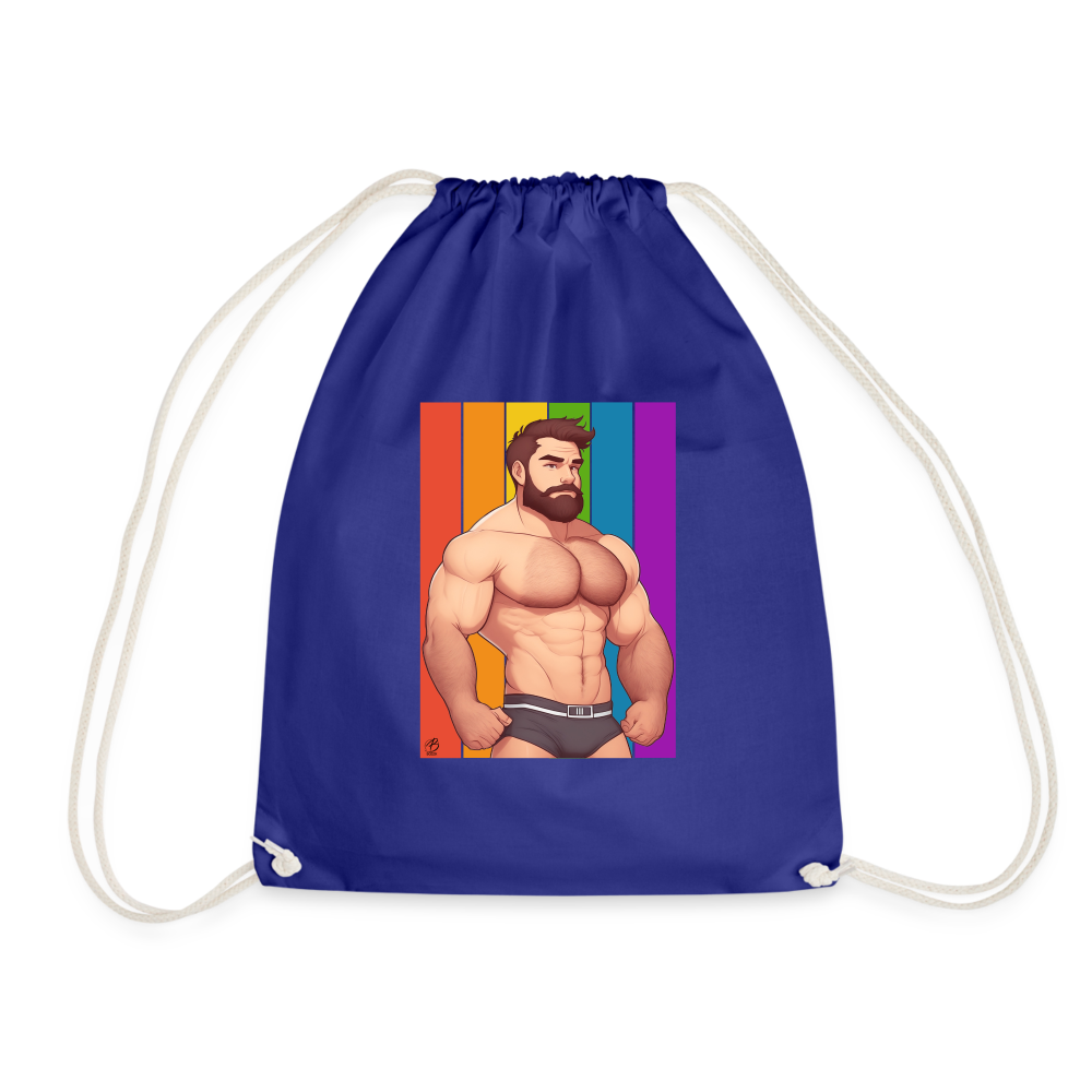 "Rainbow Daddy" Drawstring Bag - royal blue