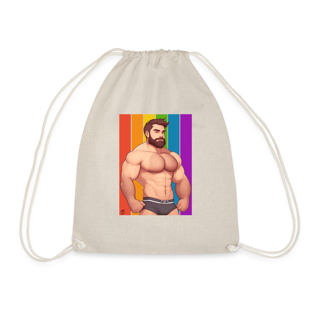 "Rainbow Daddy" Drawstring Bag - nature