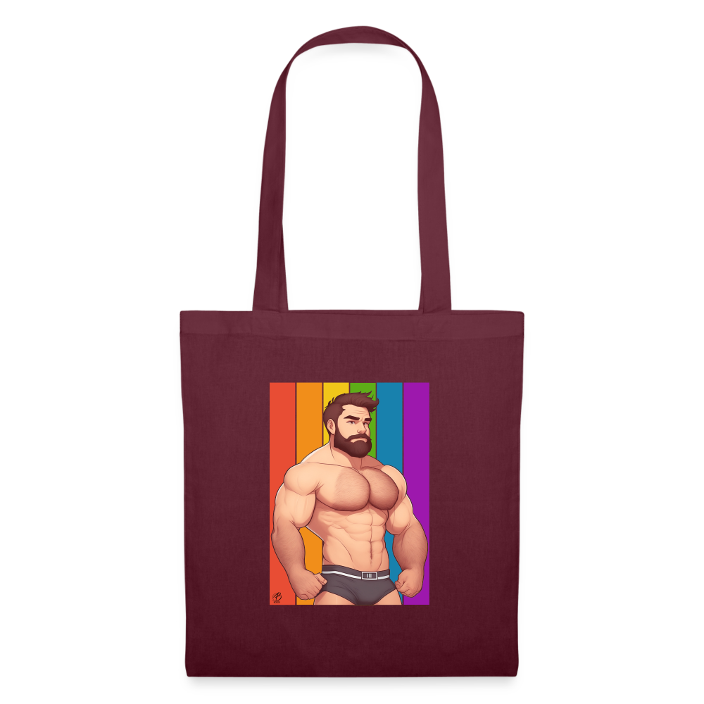 "Rainbow Daddy" Tote Bag - burgundy