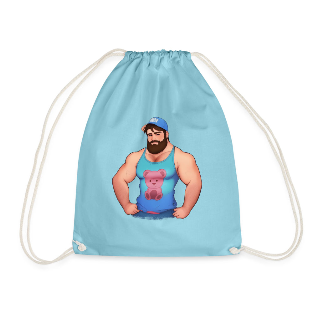 "Trucker Buddy" Drawstring Bag - aqua