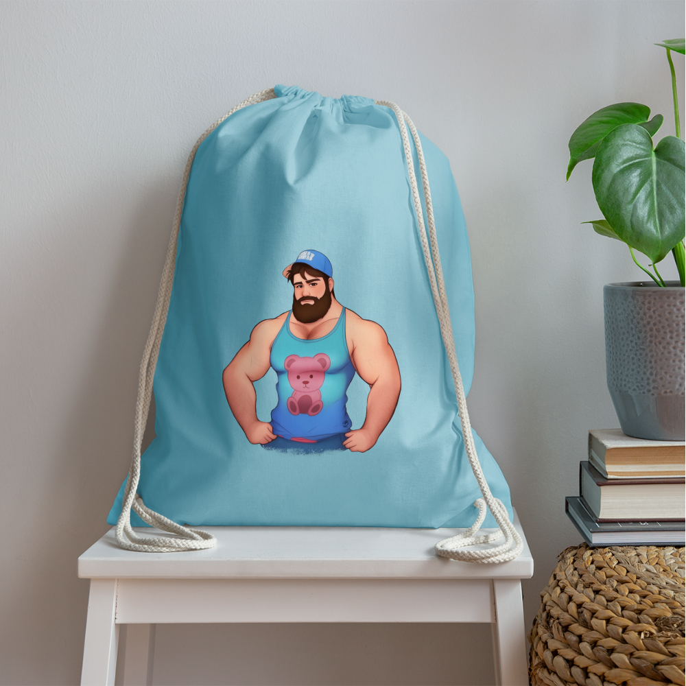 "Trucker Buddy" Drawstring Bag - aqua