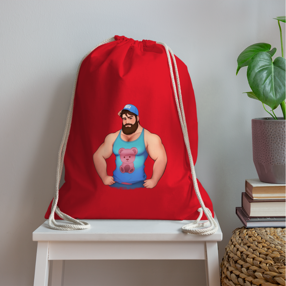 "Trucker Buddy" Drawstring Bag - red