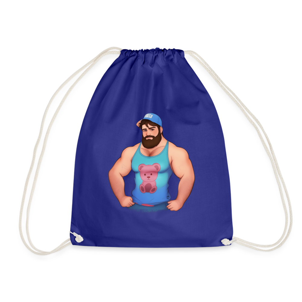 "Trucker Buddy" Drawstring Bag - royal blue