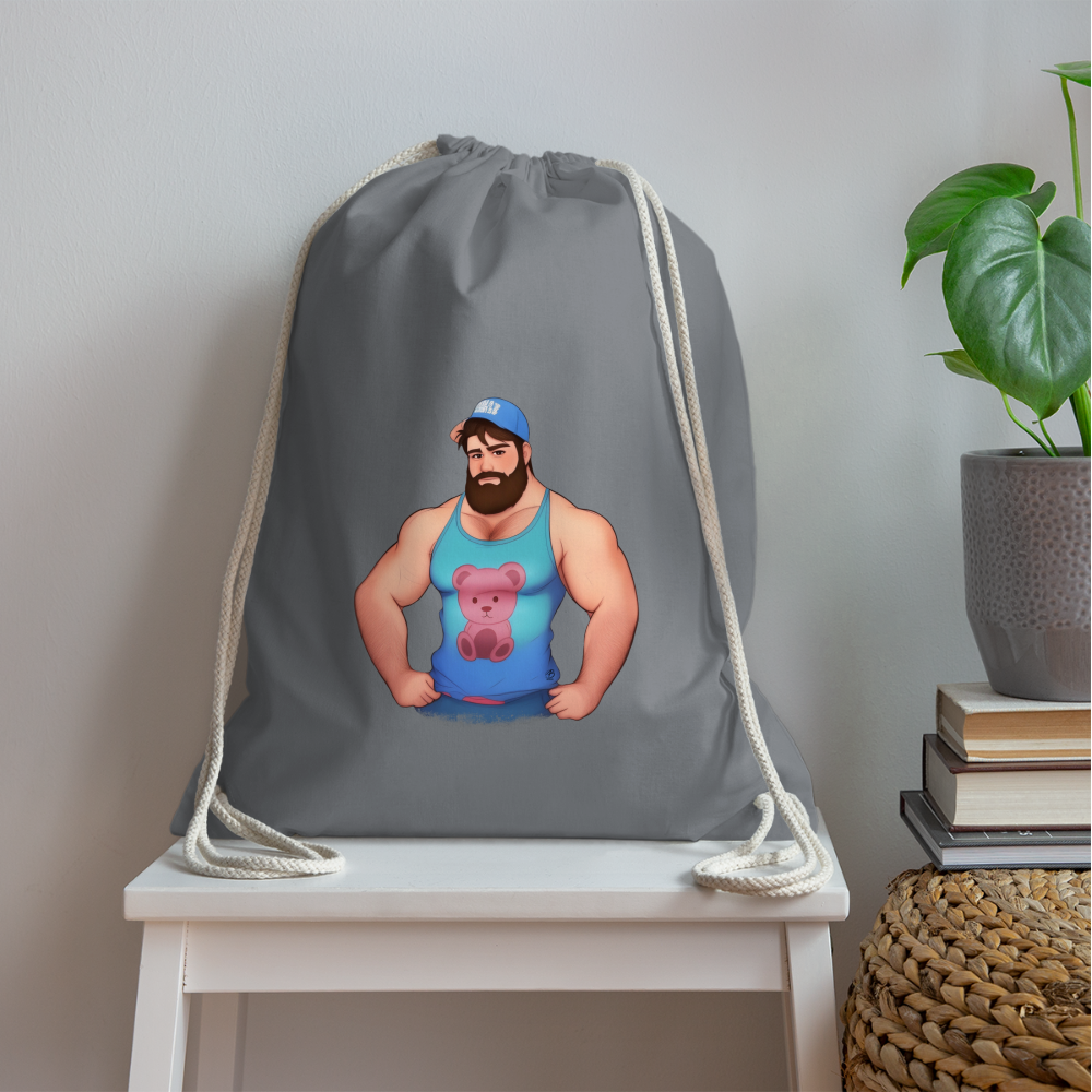 "Trucker Buddy" Drawstring Bag - grey