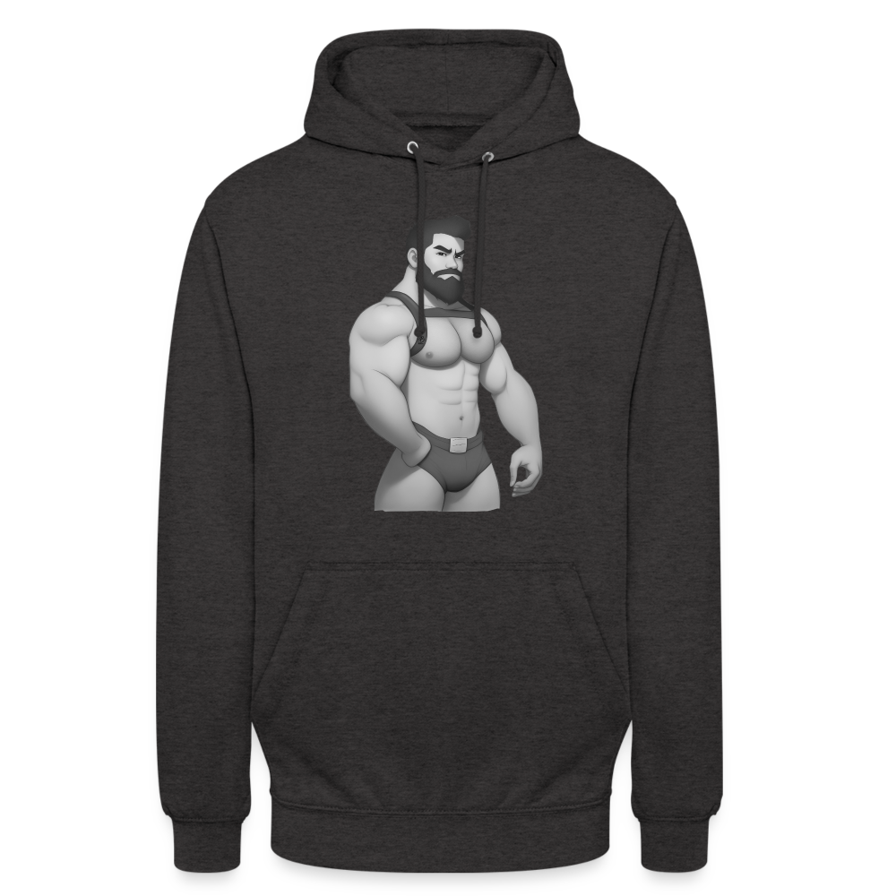 "Harness Daddy Black & White" Hoodie - charcoal grey