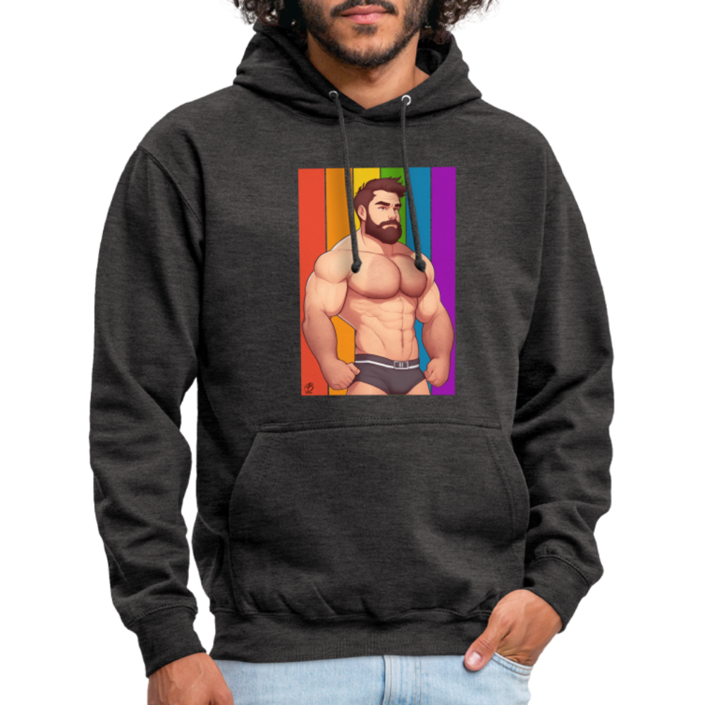 "Rainbow Daddy" Hoodie - charcoal grey