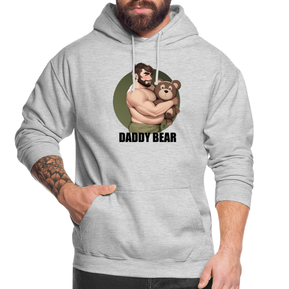 "Daddy Bear With Lettering" Hoodie - light heather grey