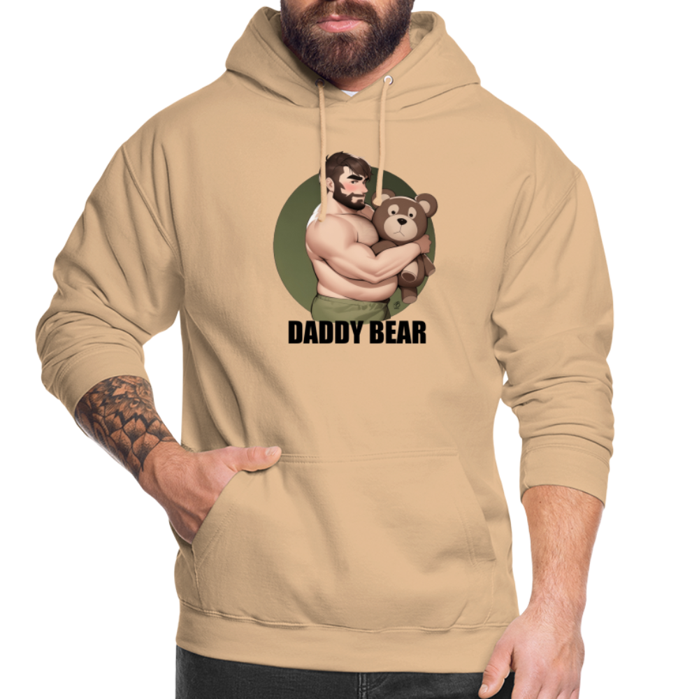 "Daddy Bear With Lettering" Hoodie - peach