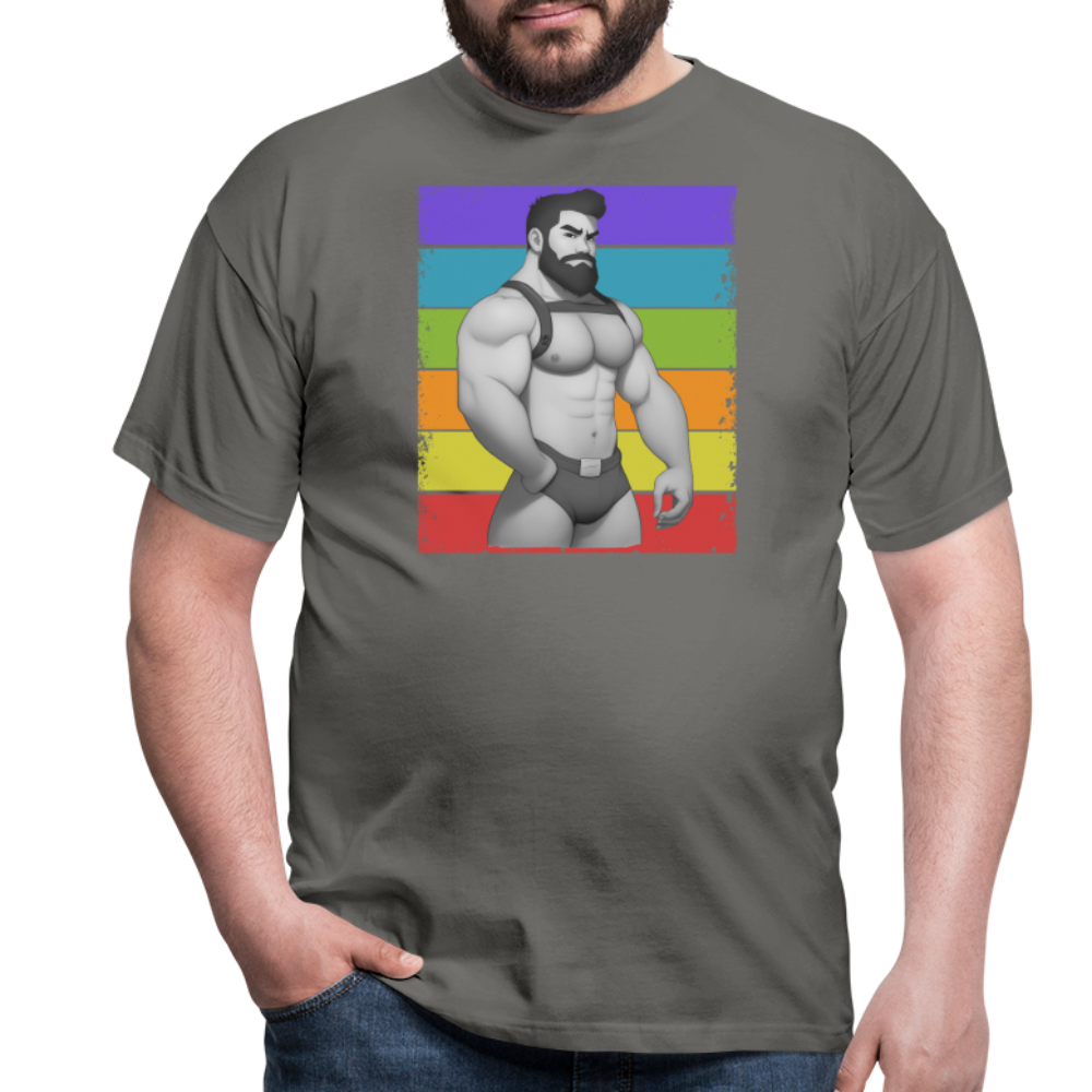"Rainbow Harness Daddy" T-Shirt - graphite grey