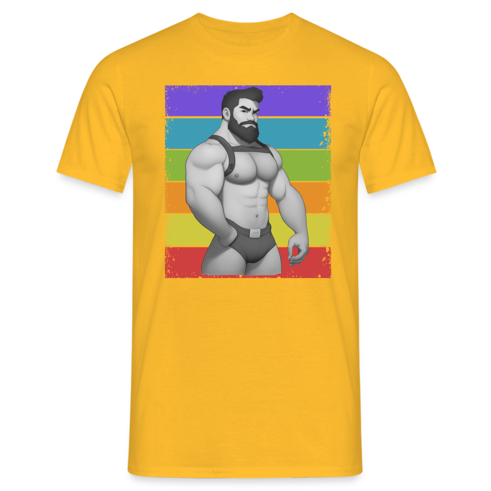 "Rainbow Harness Daddy" T-Shirt - yellow