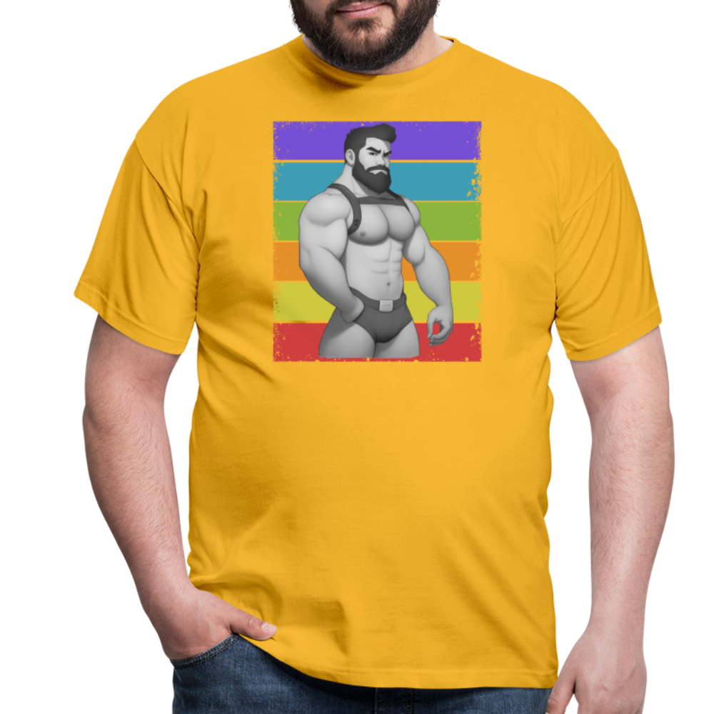 "Rainbow Harness Daddy" T-Shirt - yellow