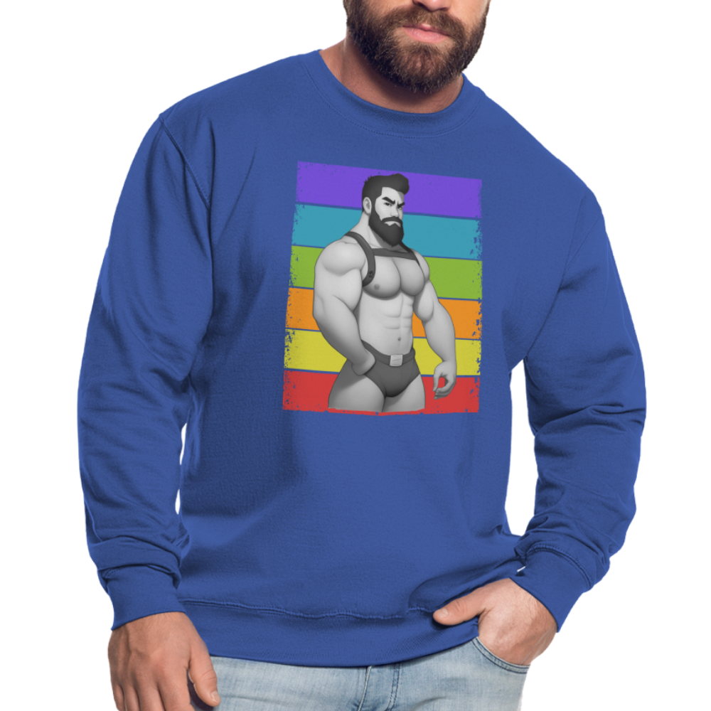 "Rainbow Harness Daddy" Sweatshirt - royal blue