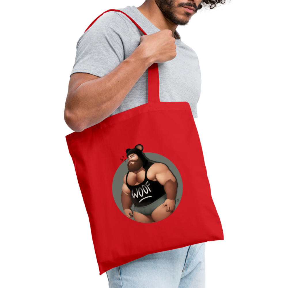 "Bear Lover" Tote Bag - red