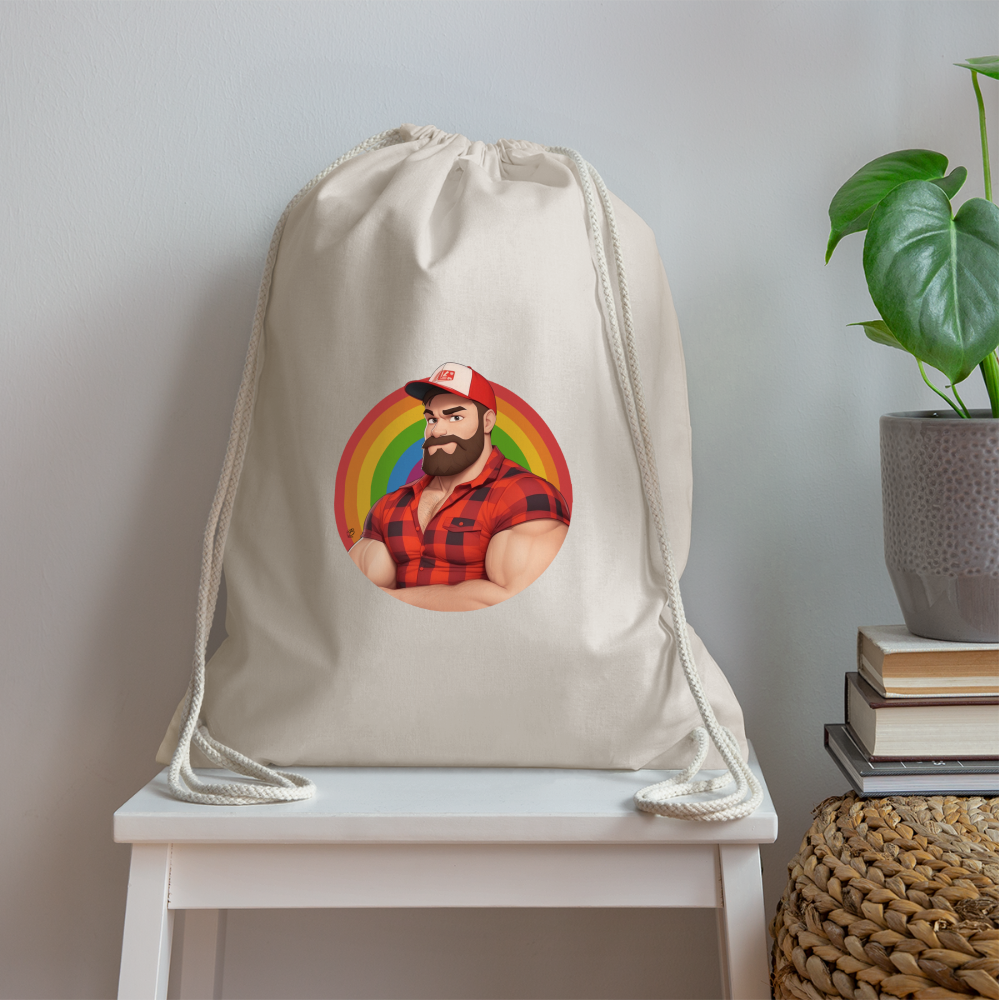 "Lumberjack Buddy" Drawstring Bag - nature