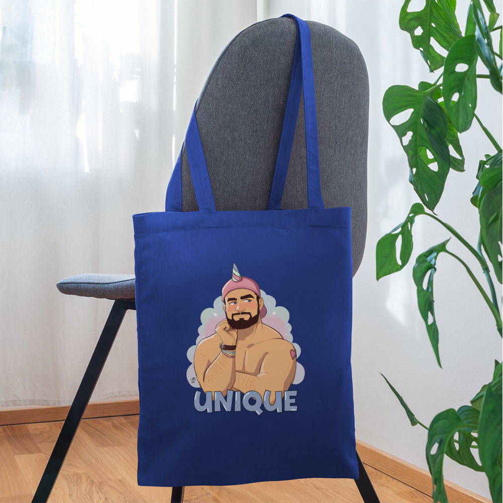 "Be Unique" Tote Bag - royal blue