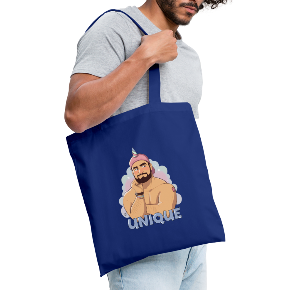 "Be Unique" Tote Bag - royal blue