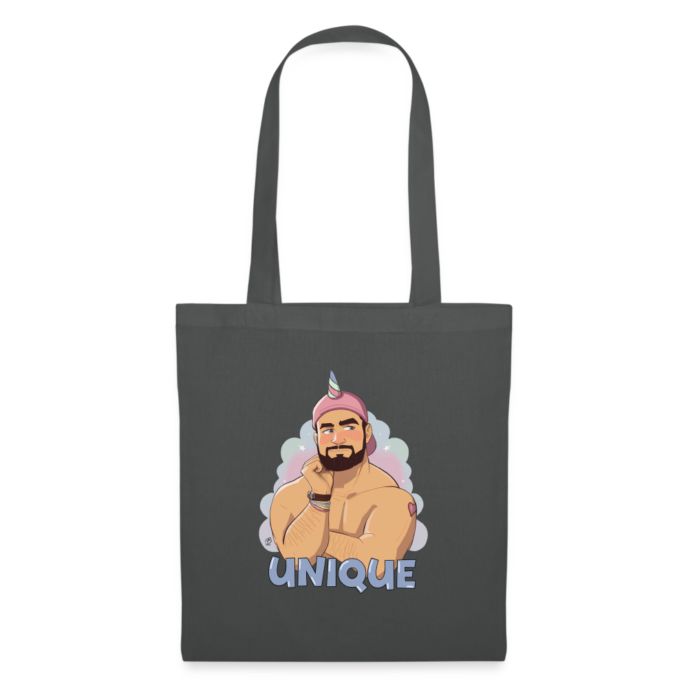 "Be Unique" Tote Bag - graphite grey