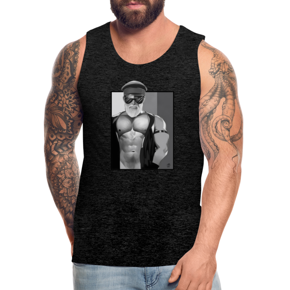 "Leather Daddy" Premium Tank Top - charcoal grey