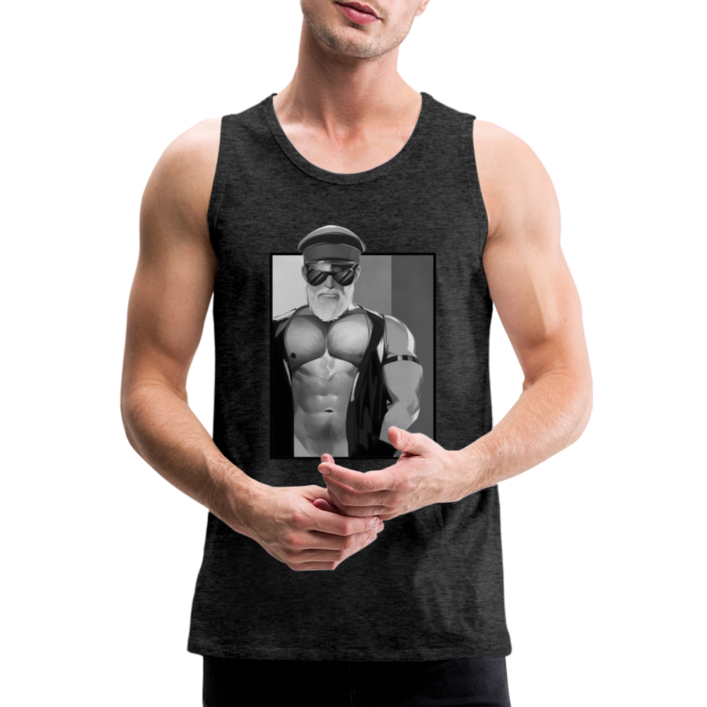 "Leather Daddy" Premium Tank Top - charcoal grey