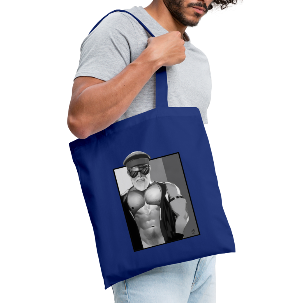 "Leather Daddy" Tote Bag - royal blue