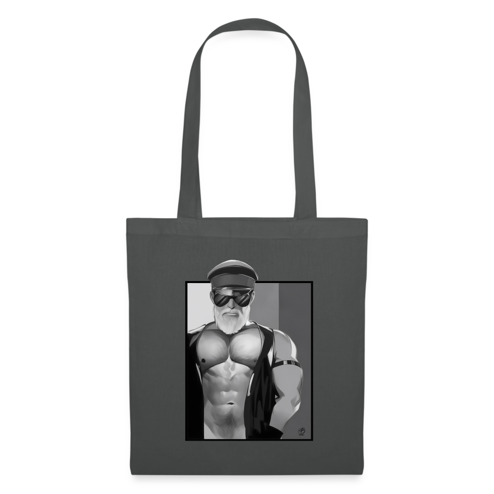 "Leather Daddy" Tote Bag - graphite grey