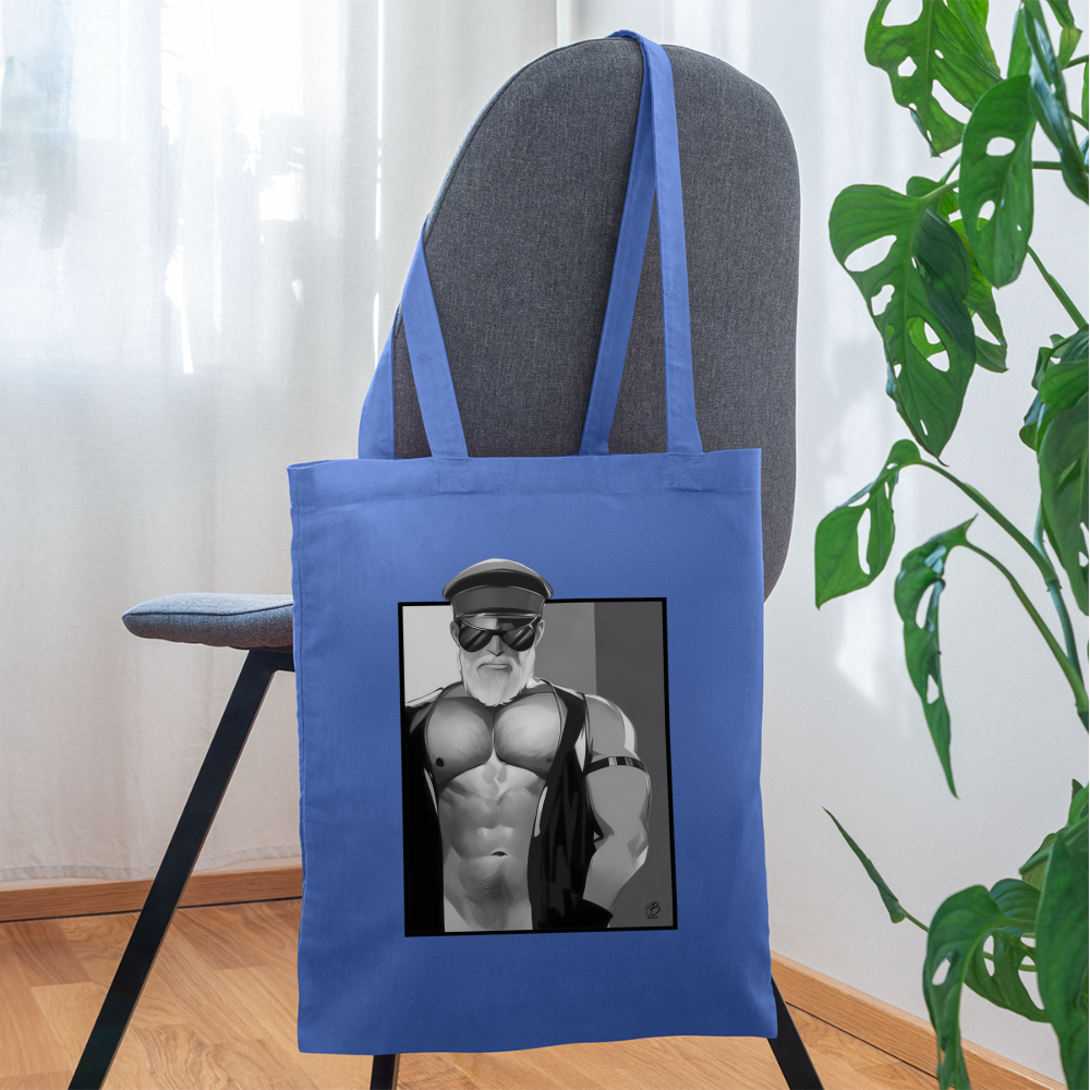 "Leather Daddy" Tote Bag - light blue