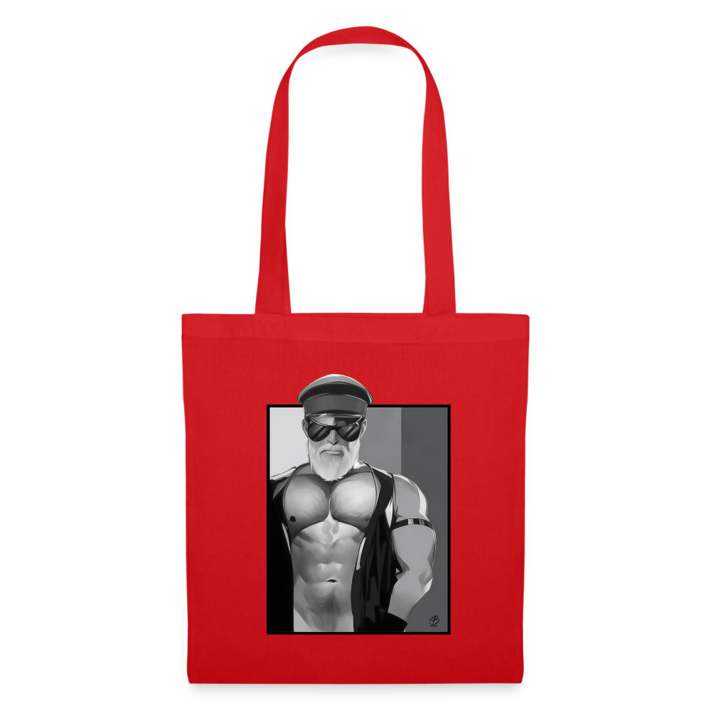 "Leather Daddy" Tote Bag - red