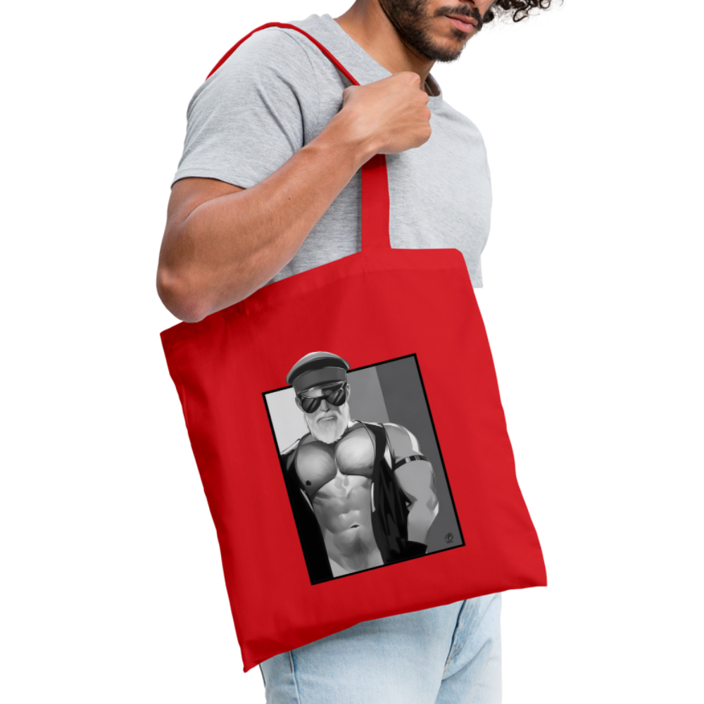 "Leather Daddy" Tote Bag - red