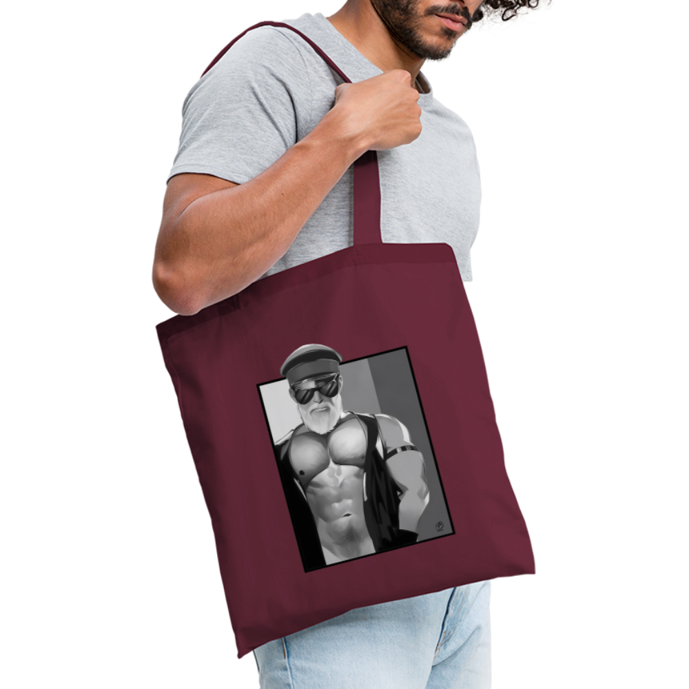 "Leather Daddy" Tote Bag - burgundy