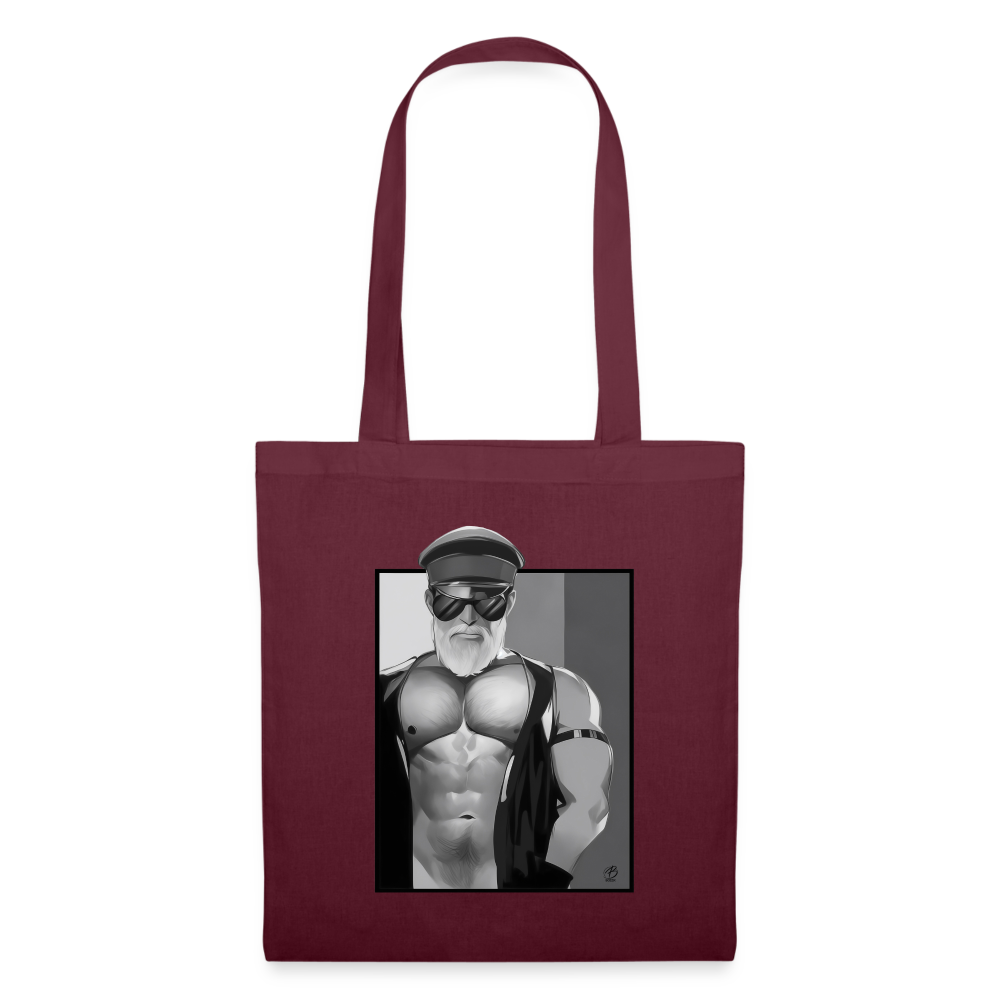 "Leather Daddy" Tote Bag - burgundy