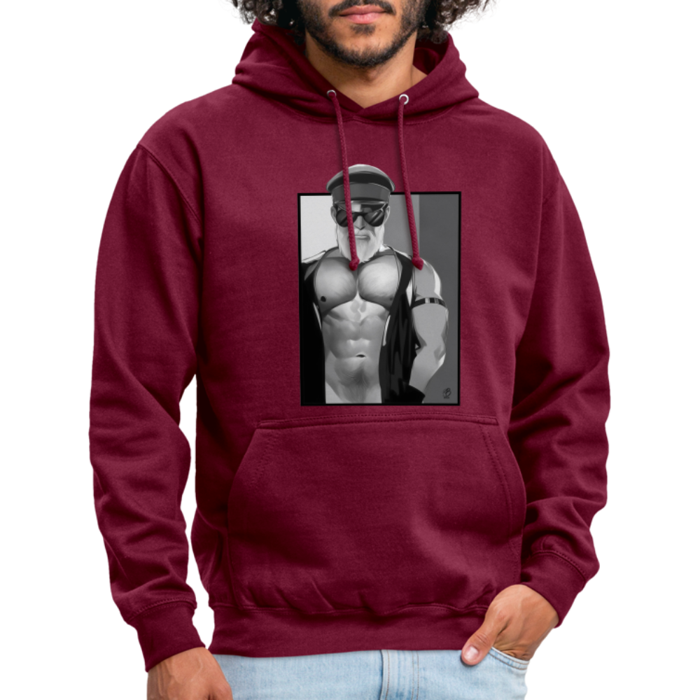 "Leather Daddy" Hoodie - bordeaux