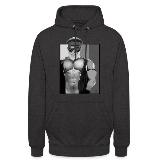 "Leather Daddy" Hoodie - charcoal grey