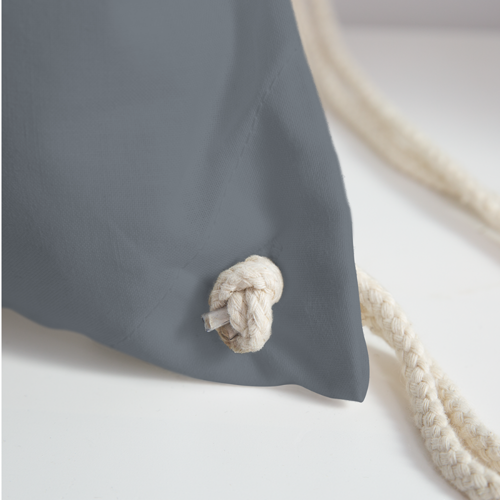 "Blue Puppy Boy" Drawstring Bag - grey