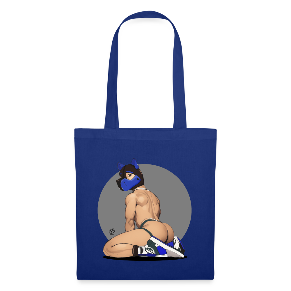 "Blue Puppy Boy" Tote Bag - royal blue