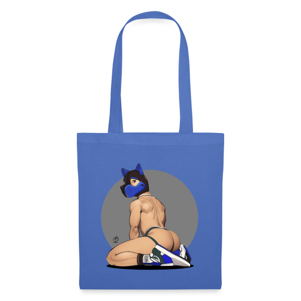 "Blue Puppy Boy" Tote Bag - light blue