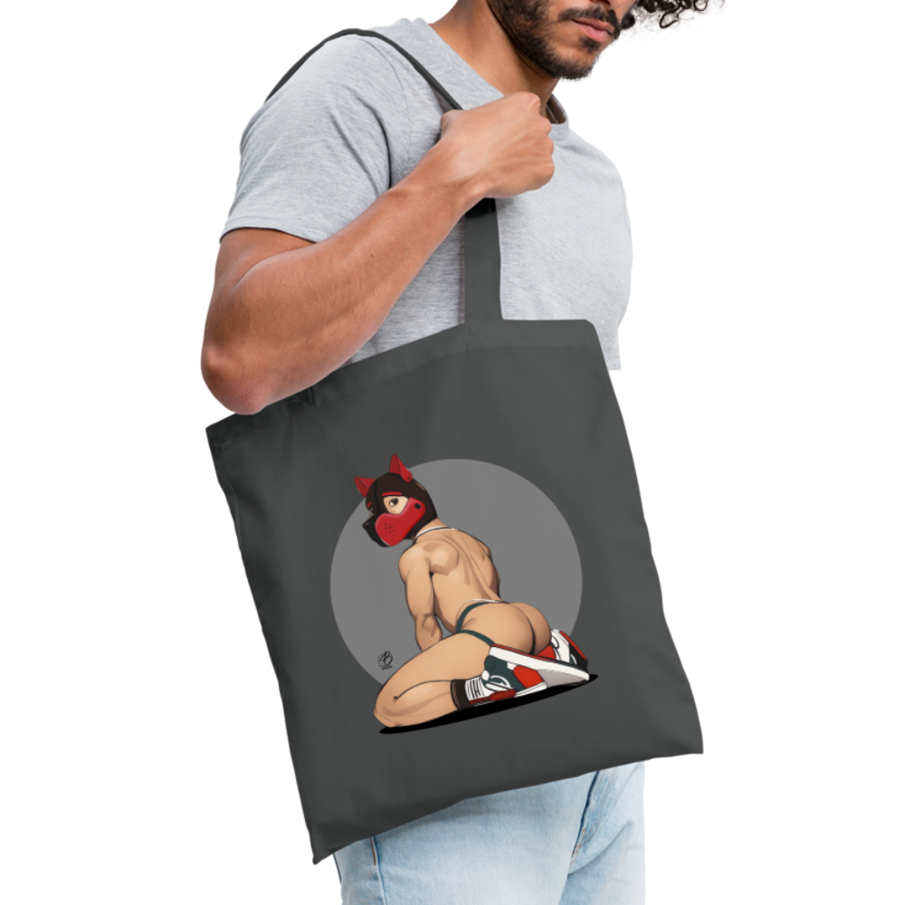 "Red Puppy Boy" Tote Bag - graphite grey